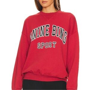 Anine Bing Jack Sweatshirt in Red